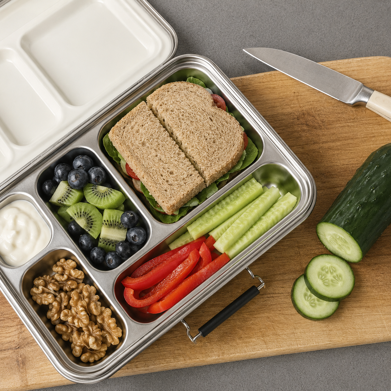 Pack Premium Earthkind: 1 Whole Box + 1 Snack Box + 1 set de 2 Cups + 1 Lunch Bag
